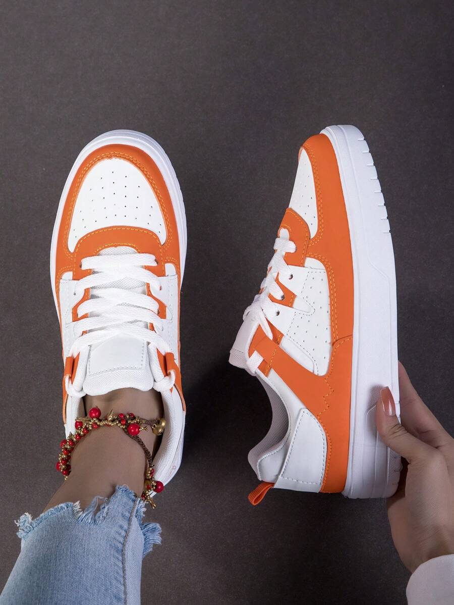 Nuovi sneaker casual di moda con platform, design color block, scarpe sportive da donna adatte per primavera e autunno
