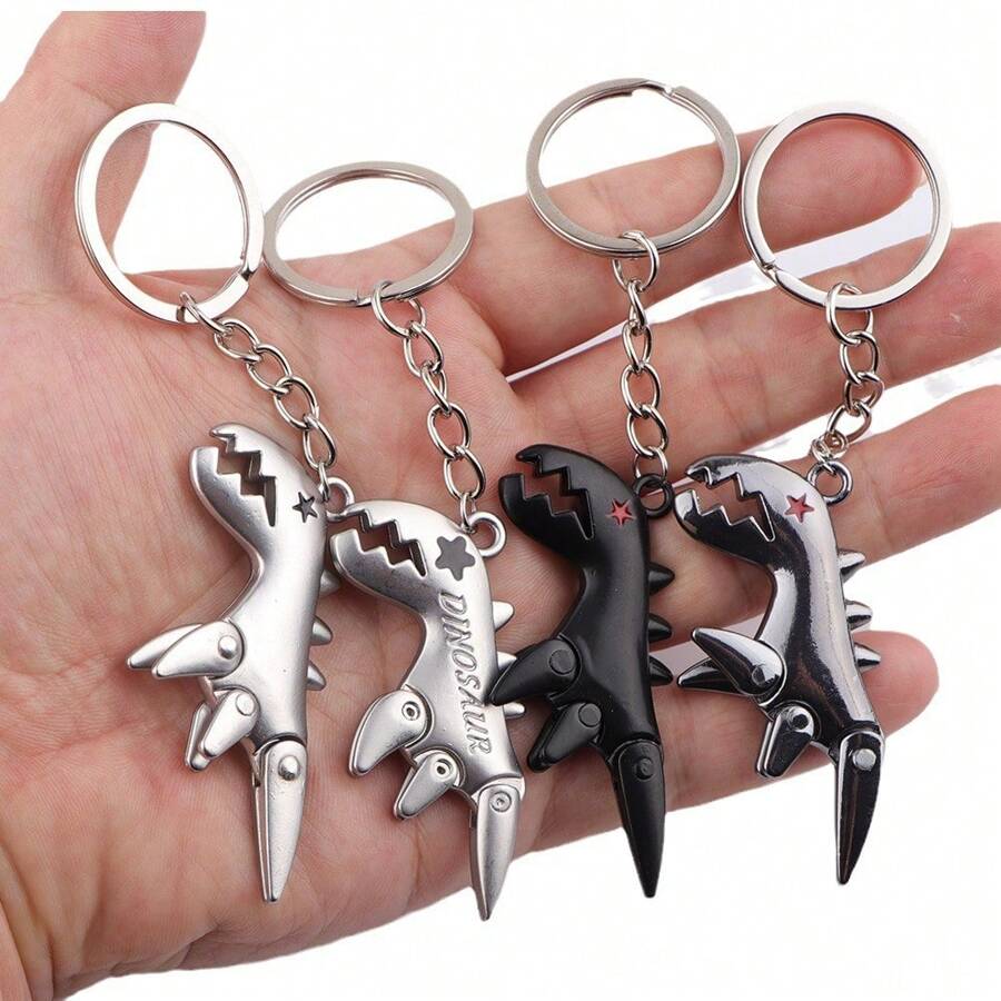 Ins Style Alloy Small Dinosaur Keychain, Necklace, Versatile Hip Hop Design For Sweater, Phone, Bag, Keys, Earphones, CCD Camera Decoration, Gift For Fans, Family, Friends, Lovers