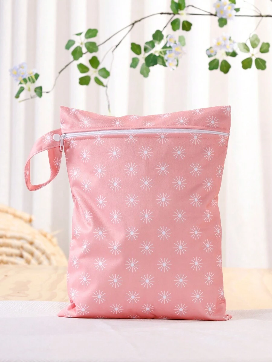 1PC Waterproof Washable Wet Bag For Travel, Stroller, Daycare, Baby Diapers, Yoga, Beach, Pool, Wet Toddler Swimsuits