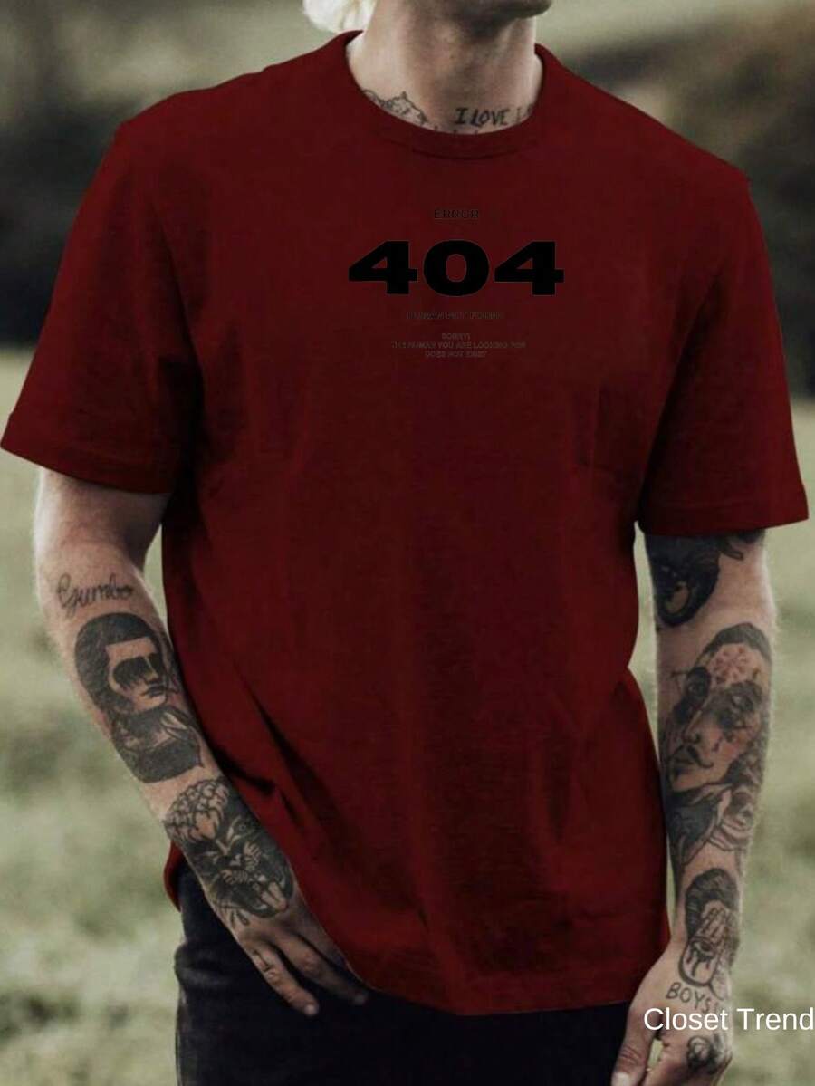 Camiseta Masculina Estampa 404 Camisa premium 100% algodão