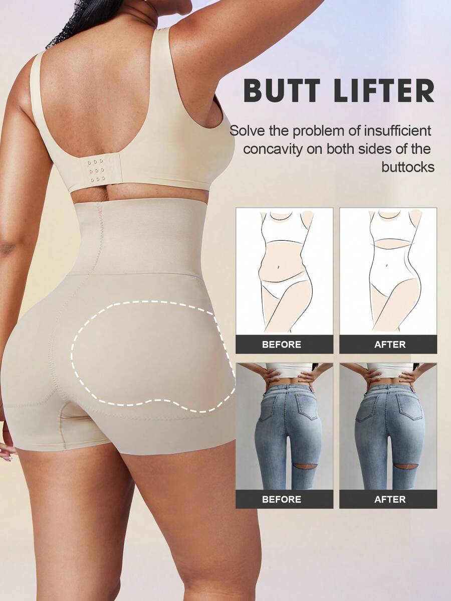1pc Women High Waist Firm Control Body Shaper Tummy Shaper Butt Lifter, Leg Slimmer Briefs