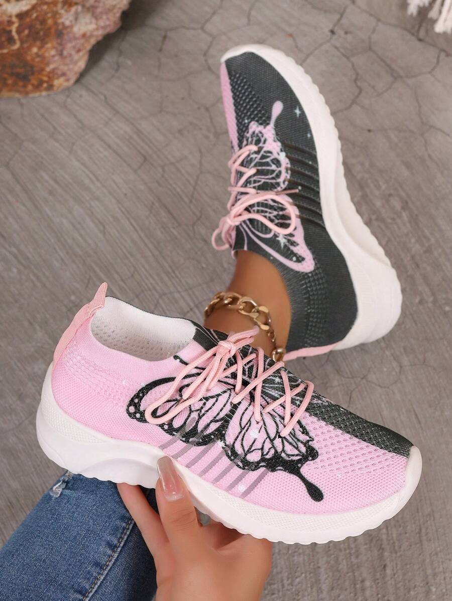 Neue Sommer-Sportschuhe für Damen im Stil mit elastischen, dicksohligen und populären Lässig-Socken-Sneakers