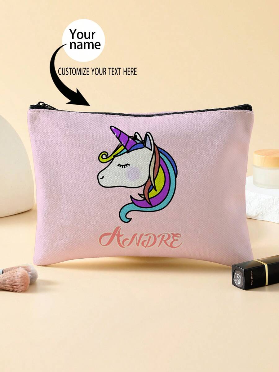 Nueva bolsa de cosméticos, bolsa de cosméticos con foto personalizada, se puede personalizar con tu diseño único, bolsa de cosméticos de lona ligera y resistente al agua con cremallera, también es perfecta para monedero, estuche de lápices, ideal para compras, citas, vacaciones, viajes, festivales, fiestas o como regalo. Vuelta al cole.
