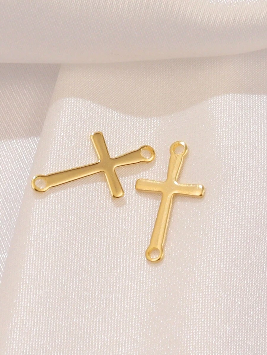10 Stücke Edelstahl Kreuz Anhängers für DIY Schmuck Herstellung Zubehör