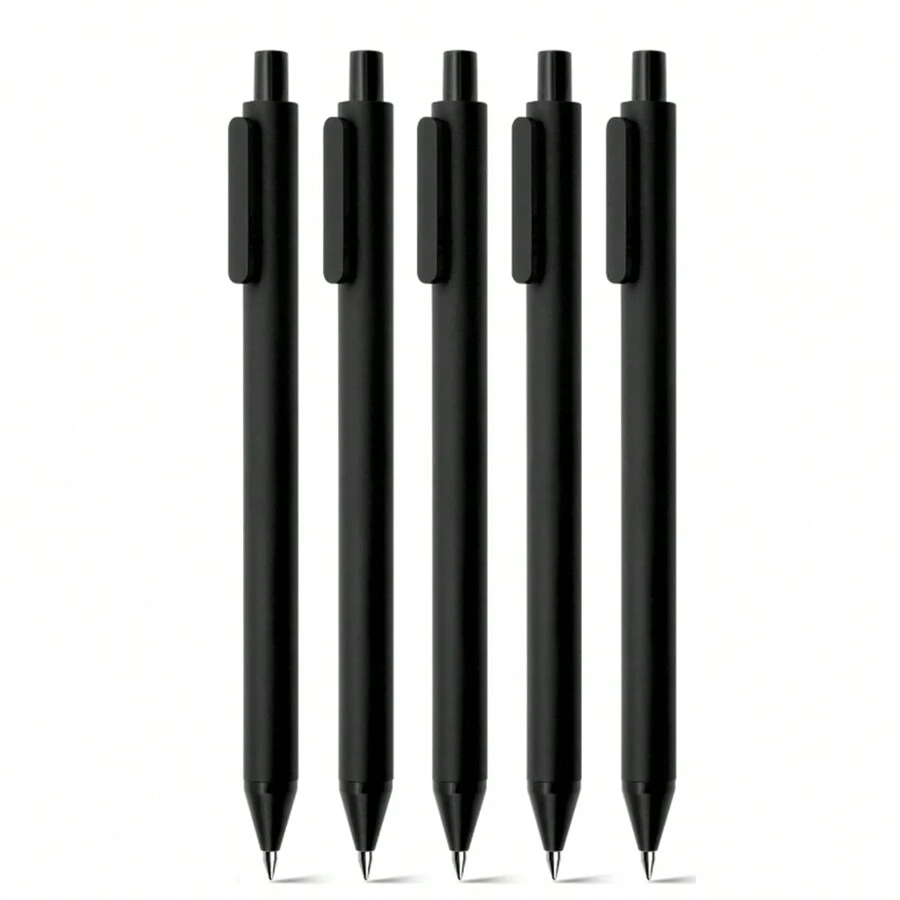 5/10/15 Black Gel Pens Black Ink 0.5mm Medium Point, Original Design, Quick Drying Aesthetic Note Taking Pens School Office Supplies Cute Stationery