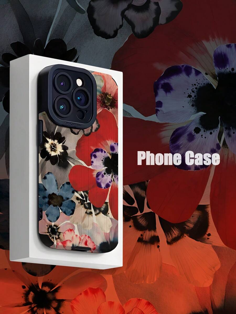 1pc New Colorful Flower Pattern Classic Anti-Drop TPU Phone Case Compatible With IPhone And Samsung, 15/15PLUS/15PRO/15PROMAX