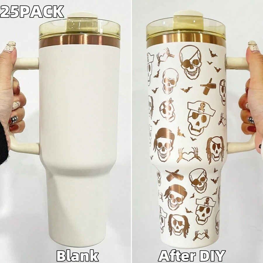 25pcs, USA Warehouse 40oz Mix Colors Powder Coated Copper Plated Handle Tumbler Colorful Blank Double Wall Stainless Steel Insulated 40oz Tumbler With Handle And Lid And Straw Hot Selling 40 Ounce Copper Plating Underneath Stainless Steel Water Bottle Car Travel Coffee Mug Cups For Laser Engrave Custom Logo