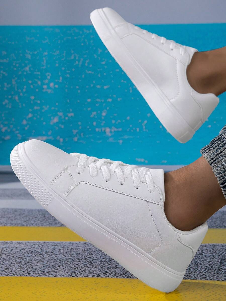 Couple's Sneakers, Men's And Women's White Casual Shoes, Spring/Summer New Style, Suitable For Students, Sports, Size 36-42, Non-Slip Work Shoes