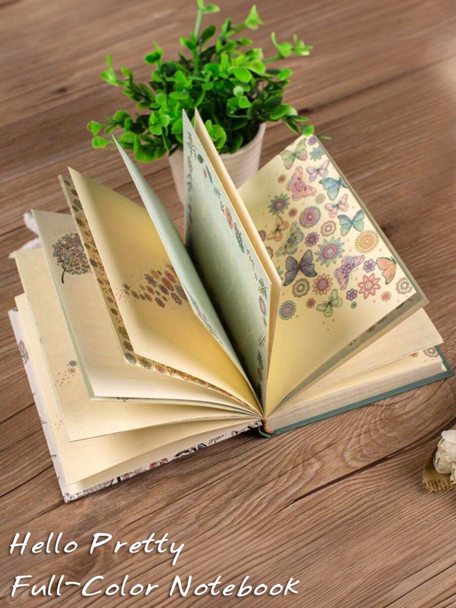 HelloPretty Nature-Themed Full-Color Notebook 6.89x5.51in: 3 Unique Designs, 100gsm Paper, Full-Color Printing, Each Page Reflects A Different Mood - Ideal For Students, Artists, Professionals, And Nature Lovers - Perfect For Journaling, Note-Taking, And Sketching - Great Gift For Stationery Enthusiasts - Includes Inspirational Quotes, Soft Cover, Compact And Portable - Also Known As Journal, Diary, Planner, And Sketchbook Back To School