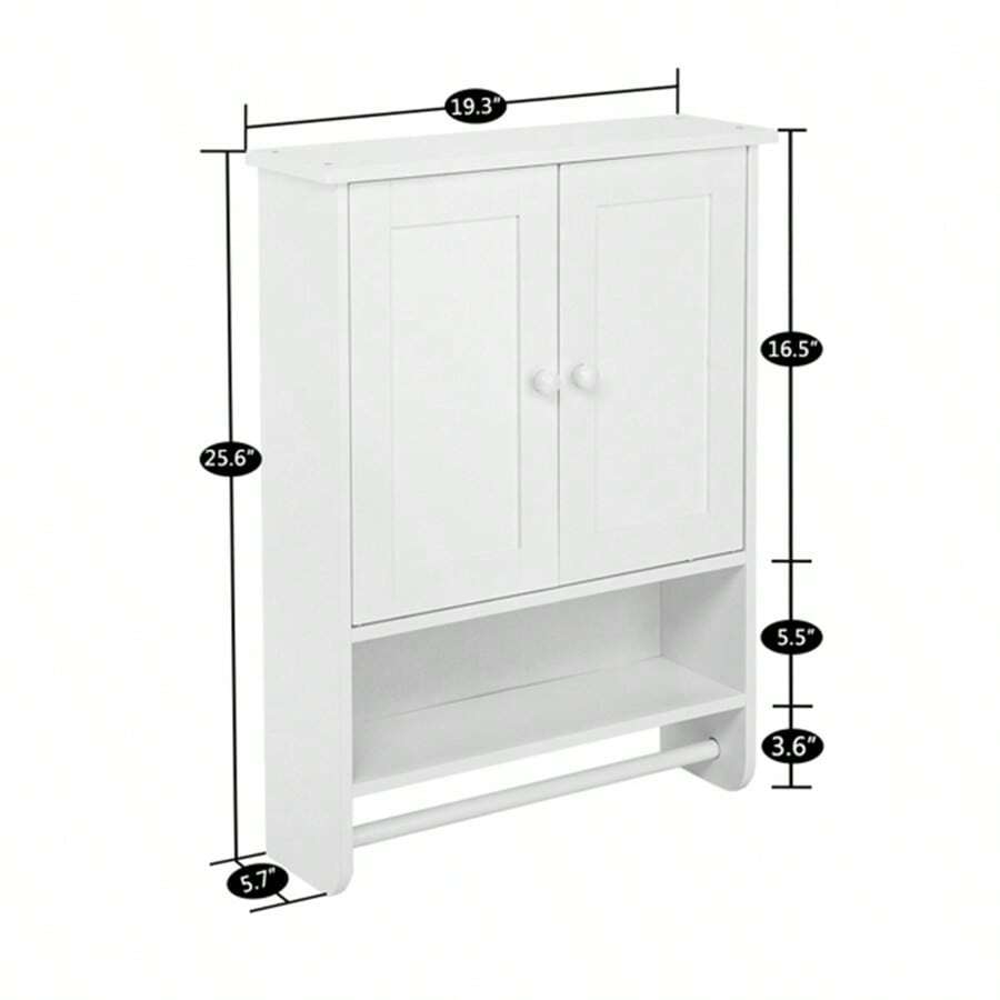 Modern Simple Toilet Bathroom Wall Cabinet Bathroom Mirror Cabinet Bathroom Storage Cabinet Minimalist White Board Style