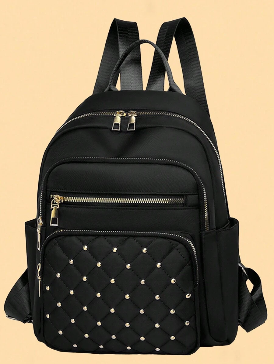 Backpack Women's New Diamond Shape Large Capacity Travel Fashion All Casual Bag Oxford Cloth Women Backpack, School Supplies, School Backpack, School Bag, Backpack For School, Back To School Backpack, School Bookbag, Big Backpack, Backpack School, Back To School Bags, Waterproof, Lightweight, Portable, Classic Casual, Suitable For Teen Girls Women College Students, Perfect For Back To School, First Day Of School, Middle School, High School, Work , Business, Commute