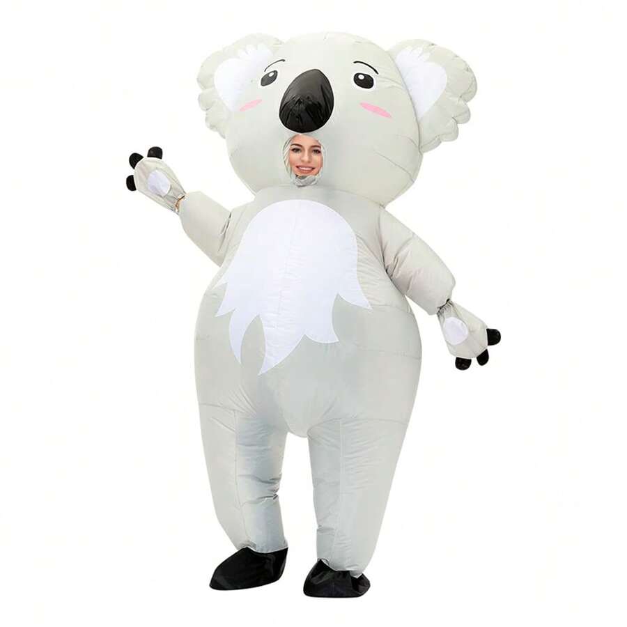 Costum gonflabil de koala pentru adulți, costum amuzant de koala, costum de cosplay, petrecere, Halloween