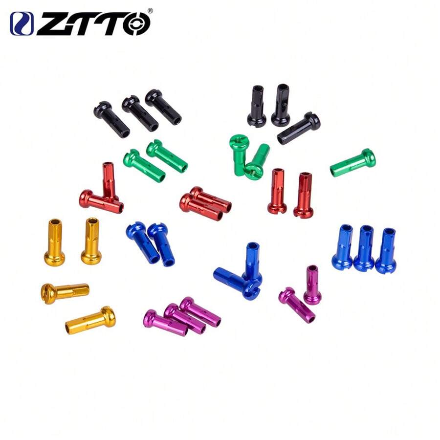 Tapas Para Pezones De Radios Coloridas Ztto, 12 Uds., Para Bicicletas De Montaña Y De Carretera, 14g 2,0 14mm, Material De Aleación De Aluminio Ultraligero De Alta Resistencia