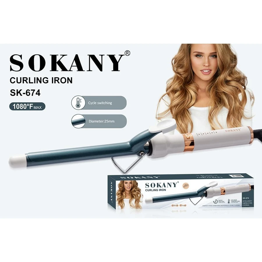 Sokany.Rizador, plancha para peinar el cabello, peinado con temperatura ajustable.