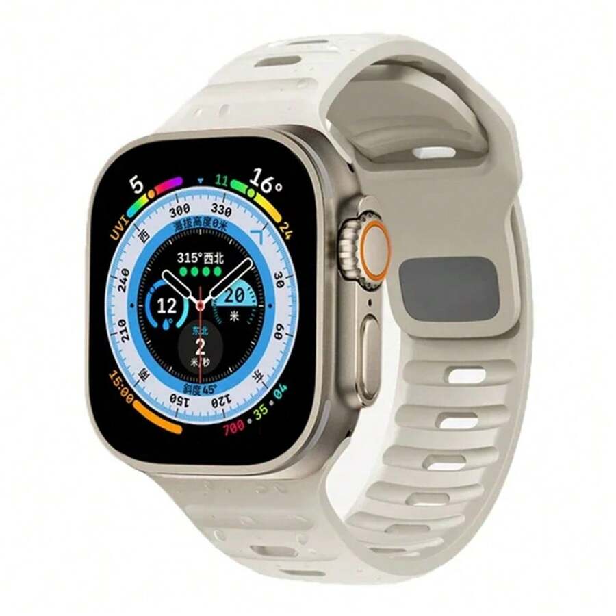 Soft Silicone Strap Compatible With Apple Watch Band Ultra 2 49mm 44mm 45mm 42mm 41mm 42mm Sport Watchband Apple Watch Serise 5 6 7 8 9 Bracelet