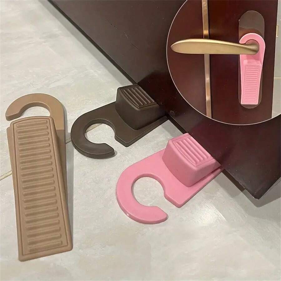 2pcs Heavy Duty Door Stopper, Strong Adhesive, Child Safety Exit Barrier Suitable For Classroom, Dorm And Nursery Fashionable School Supplies Best Gifts Birthday Graduation