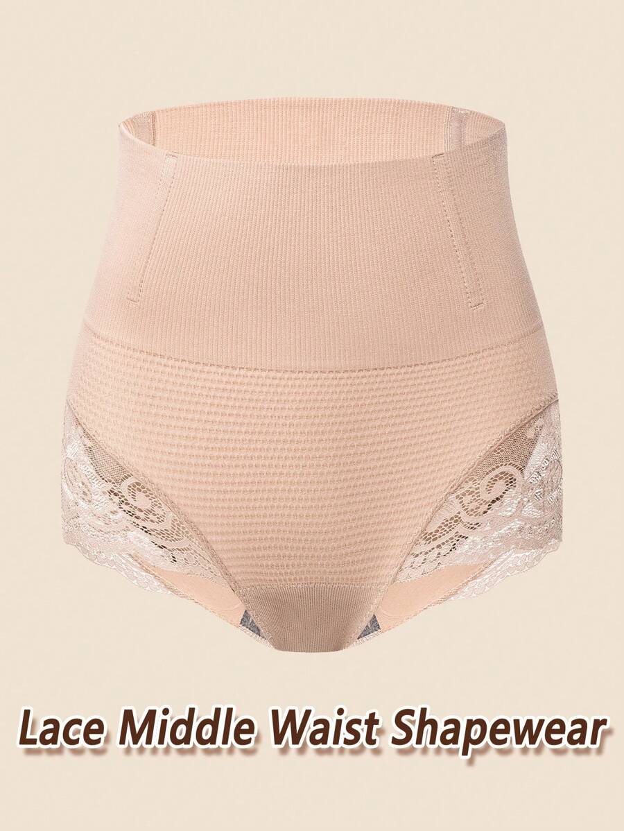 Shapewear voor dames Tummy Control Naadloze Body Shaper met sexy kant midden taille slipje ondergoed