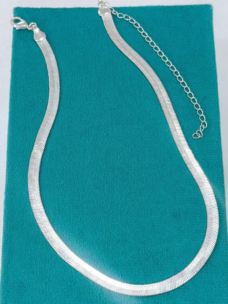 Choker fita clássica semijoia em prata 925