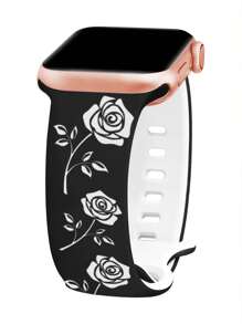 Preto com flores brancas