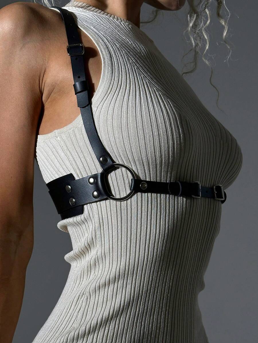 1 pieza Arnés de Body para mujer - Correa ajustable para el pecho, accesorio de camiseta para uso casual y diario