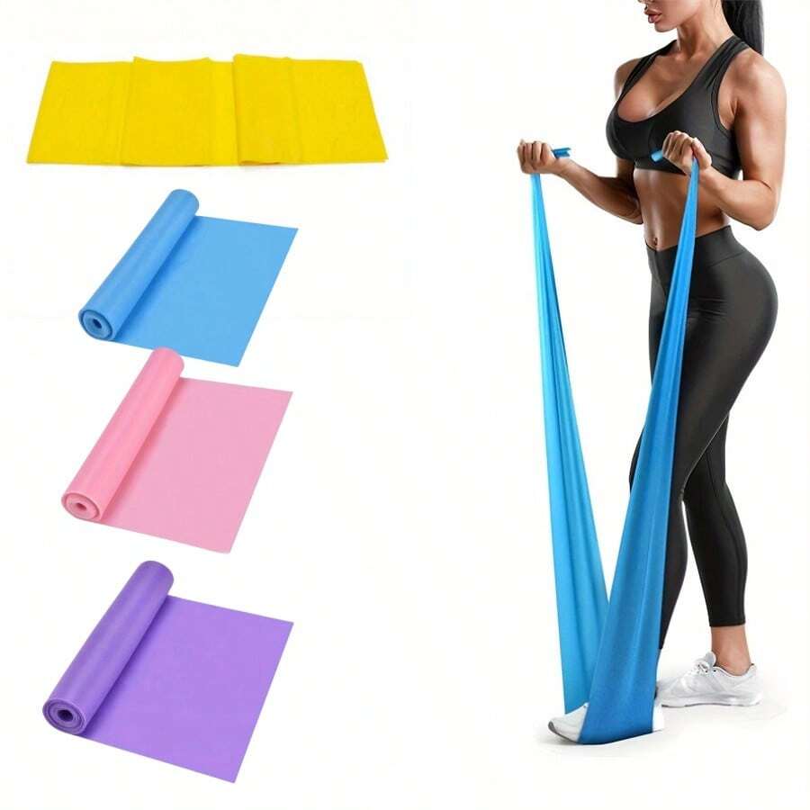 1pc Workout Pilates Workout Latex Elastische Weerstandsband, Voor Fitness Thuis Oefeningen in de Gym