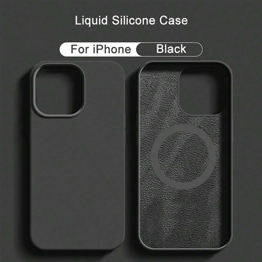 1pc Luxury Liquid Silicone I Phone Case 16 11 13 12 14 15 Pro Max Plus Apple Cases Shockproof Protective Phone Cover