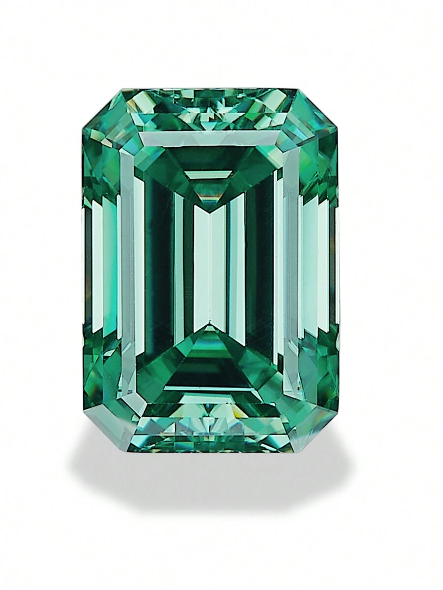 1 pieza Diamante suelto de moissanite verde de alta calidad con forma asimétrica VVS apto para montaje de joyas, aretes