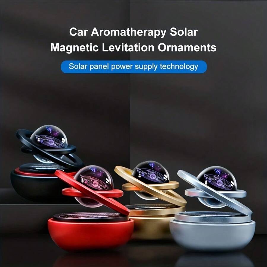 Solar Home Air Freshener Rotatable Air Purifier Diffuser Car Decoration Accessory, Home Indoor Fragrance, 4 Colors Available