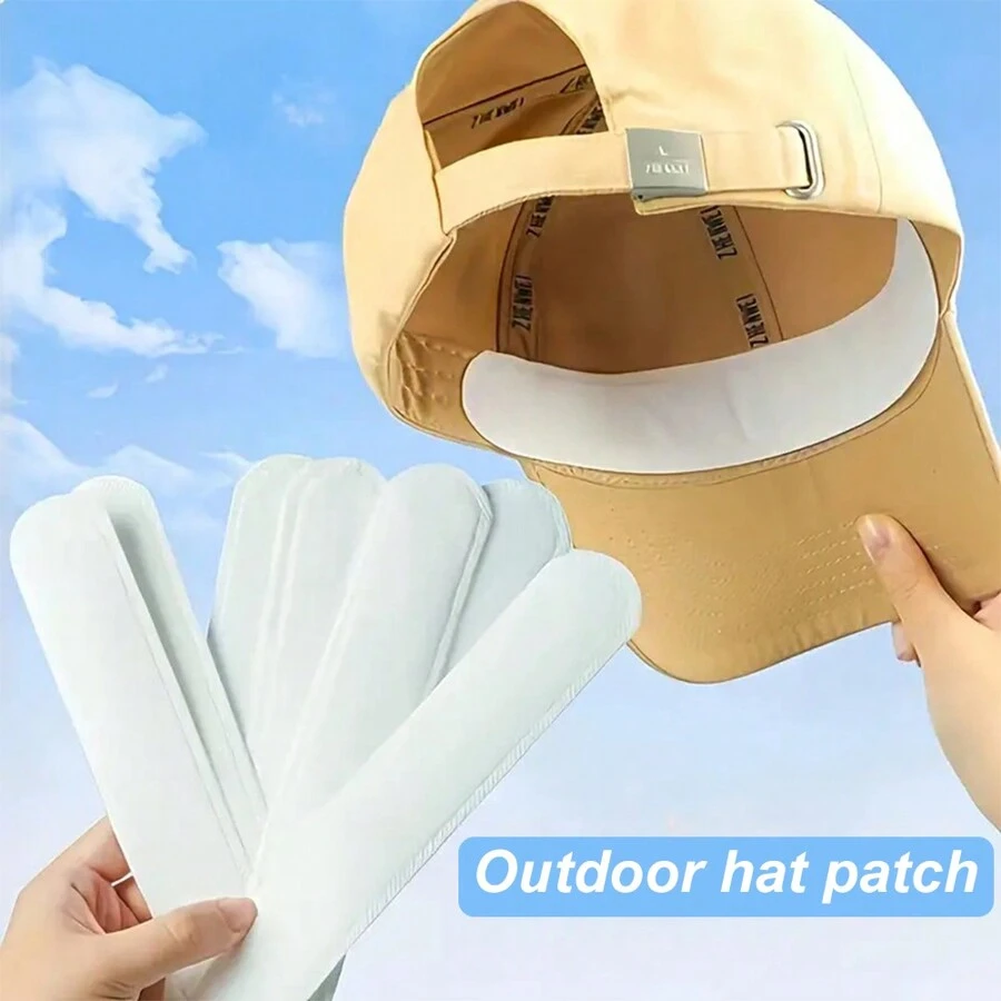 Disposable Brim Sweat Pad, Hat Anti Dirt Pad, Summer Outdoor Hat Sweat Absorption Patch, Leisure And Portable Travel Outdoor Accessories Travel Disposables Items Travel Hotel Essentials Outdoor Essentials Room Stuff Beach Travel Minis Periods Disposable Items Bathroom Accessories Travel Essentials Travel Accessories Travel Must Haves Vacation Holiday School Accessories Back To School Supplies