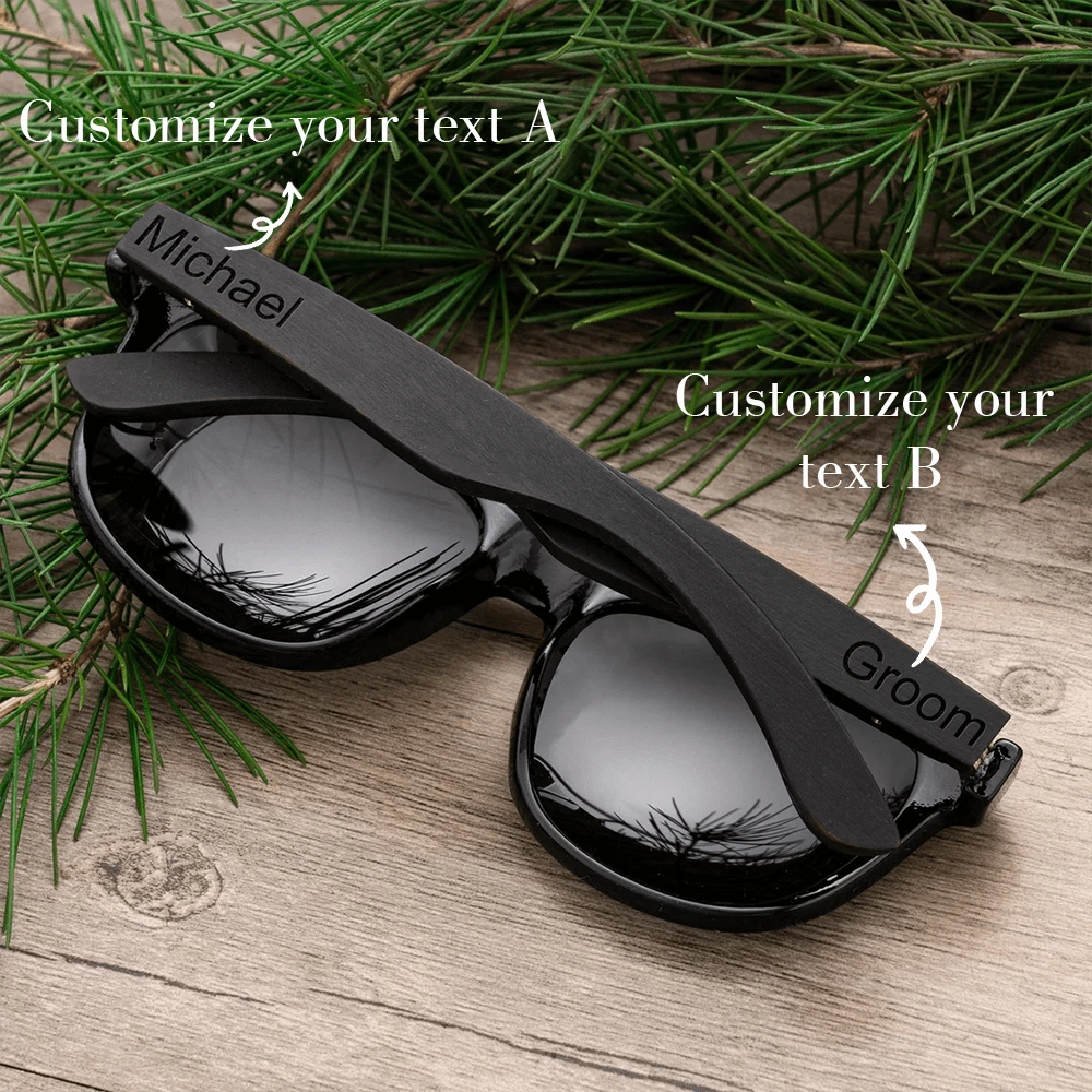 Personalized Ebony Wood Fashion Glasses, Engraved Wood Fashion Glasses, Groomsman Fashion Glasses, Groomsmen Proposal, Groomsmen Gifts, Bachelor Party Gift, Fashion Woman