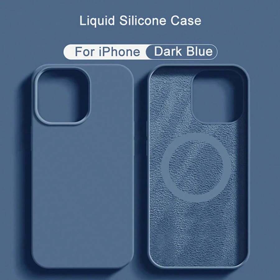 1pc Luxury Liquid Silicone I Phone Case 16 11 13 12 14 15 Pro Max Plus Apple Cases Shockproof Protective Phone Cover