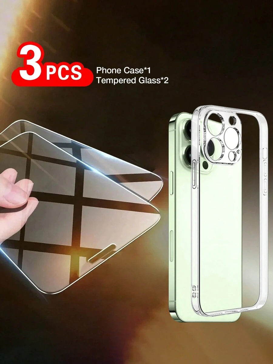 2 stuks transparante gehard glazen schermbeschermer compatibel met iPhone 16/16 Pro/15/15Plus/15 Pro Max/14/14 Pro/14 Pro Max/14 Plus/13/13 Pro/13 Pro Max/12/12 Pro/12 Pro Max/ 11/11 Pro/11 Pro Max/X/XS/XR/Xs Max/7/7P/8/8P