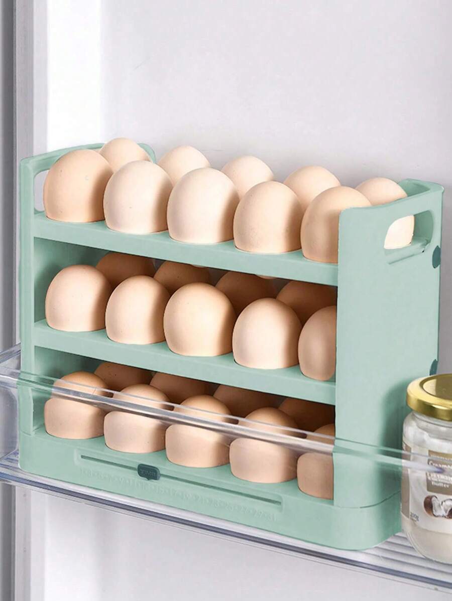 3 Capas/30 Rejillas Para Huevos Para Refrigerador, Huevera Para Refrigerador, Cajón Para Huevos Para Refrigerador, Caja De Almacenamiento De Huevos Frescos Para Nevera