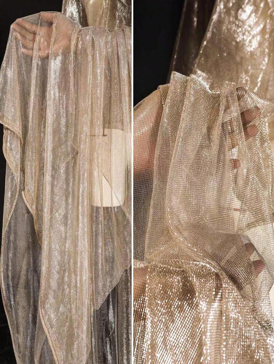 1 pieza de tela bordada, tela de vestido bordado con hierbas acuáticas para hacer vestidos de mujer moda DIY, tela de encaje bordado