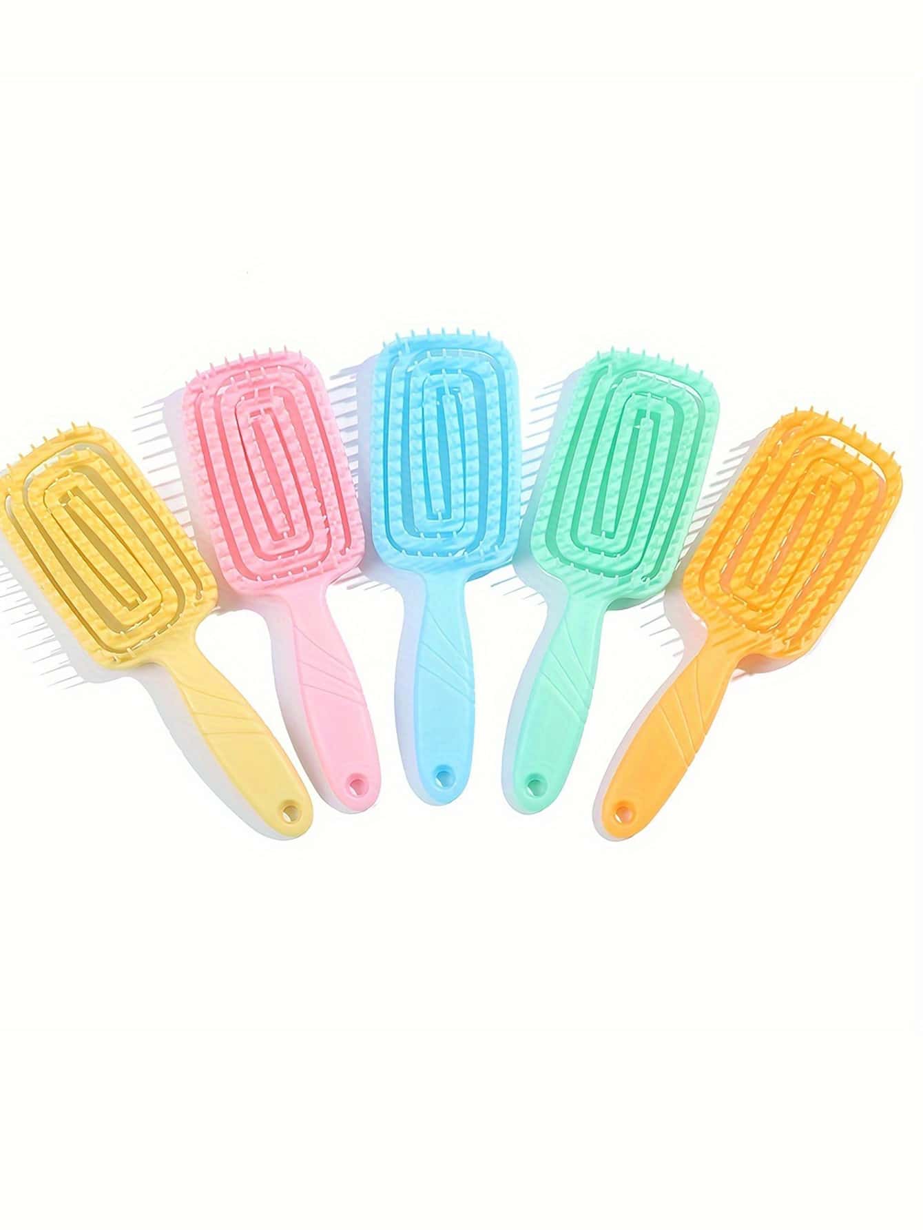1 Pieza Peine de cabello cuadrado y mini tamaño con diseño hueco - Cepillo de cabello portátil para masaje - Cepillo de cabello de plástico para cabello húmedo o seco (Tamaño pequeño)