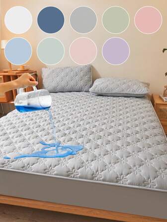 1 Stück wasserdichte, Bettwäsche, Spannbettlaken, weiche und atmungsaktive Matratzenauflage, anti-milben und antibakterielle wasserdichte Matratzenschutz, staubdichte Tagesdecke, perfekt für Schlafzimmer, Gästezimmer und Wohnheim, für Einzelbett, Vollbett, Kingsize, Queensize, maschinenwaschbar, wasserdichter Bettüberzug