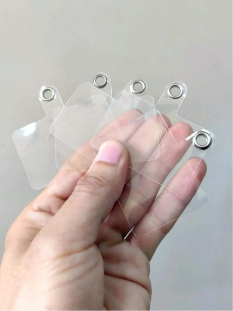 5 Stücke transparente Kartensticker - perfekt für Handy-Hüllen, Schlüsselbänder, Armbänder und mehr - Anti-Verlust- und Anti-Sturz-Clips!