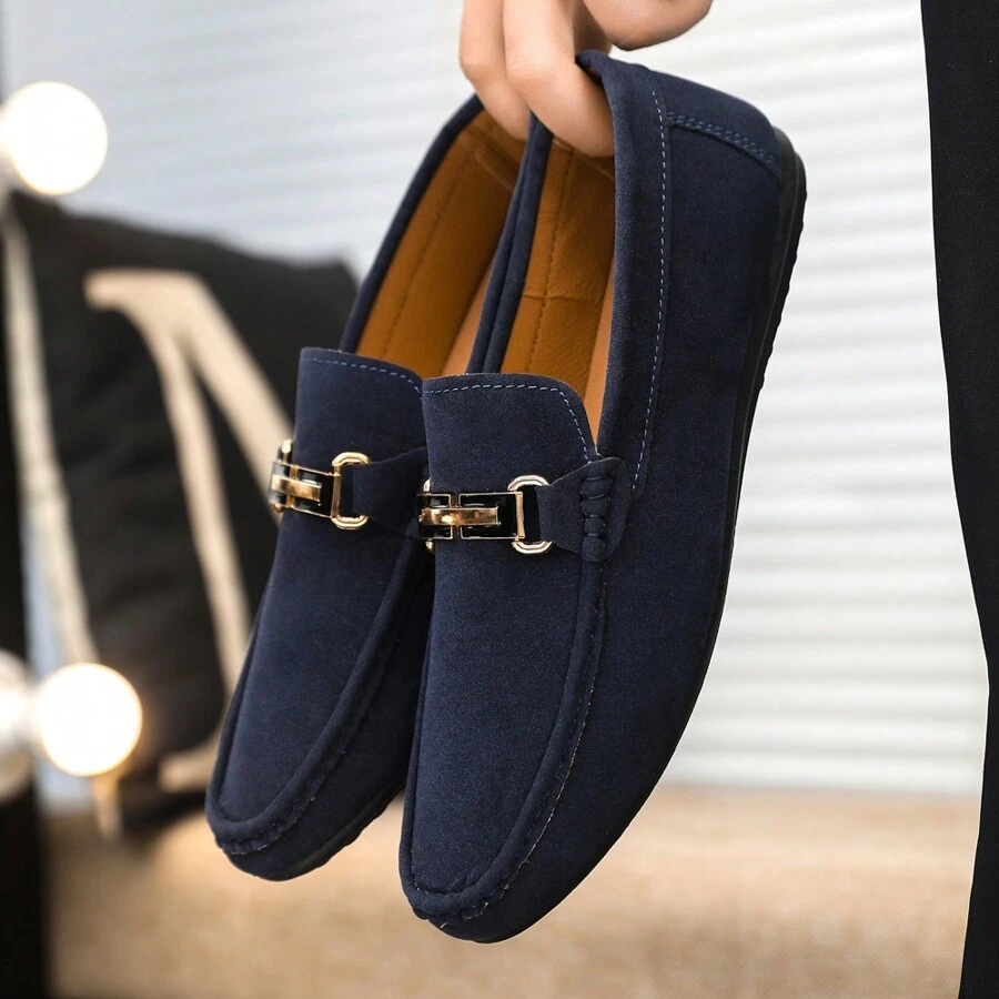 1 par de Zapatos casuales tipo mocasín transpirables y de moda para hombres, ideales para primavera y verano