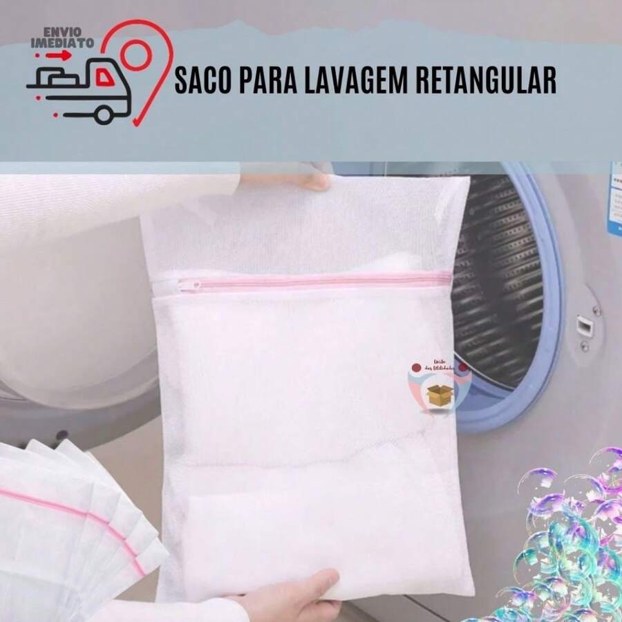 Sacos Para Lavar Roupas Protetor De Lingerie Roupa Íntima Tecido Delicado Tela Papa Bolinha P Ou M Ou G