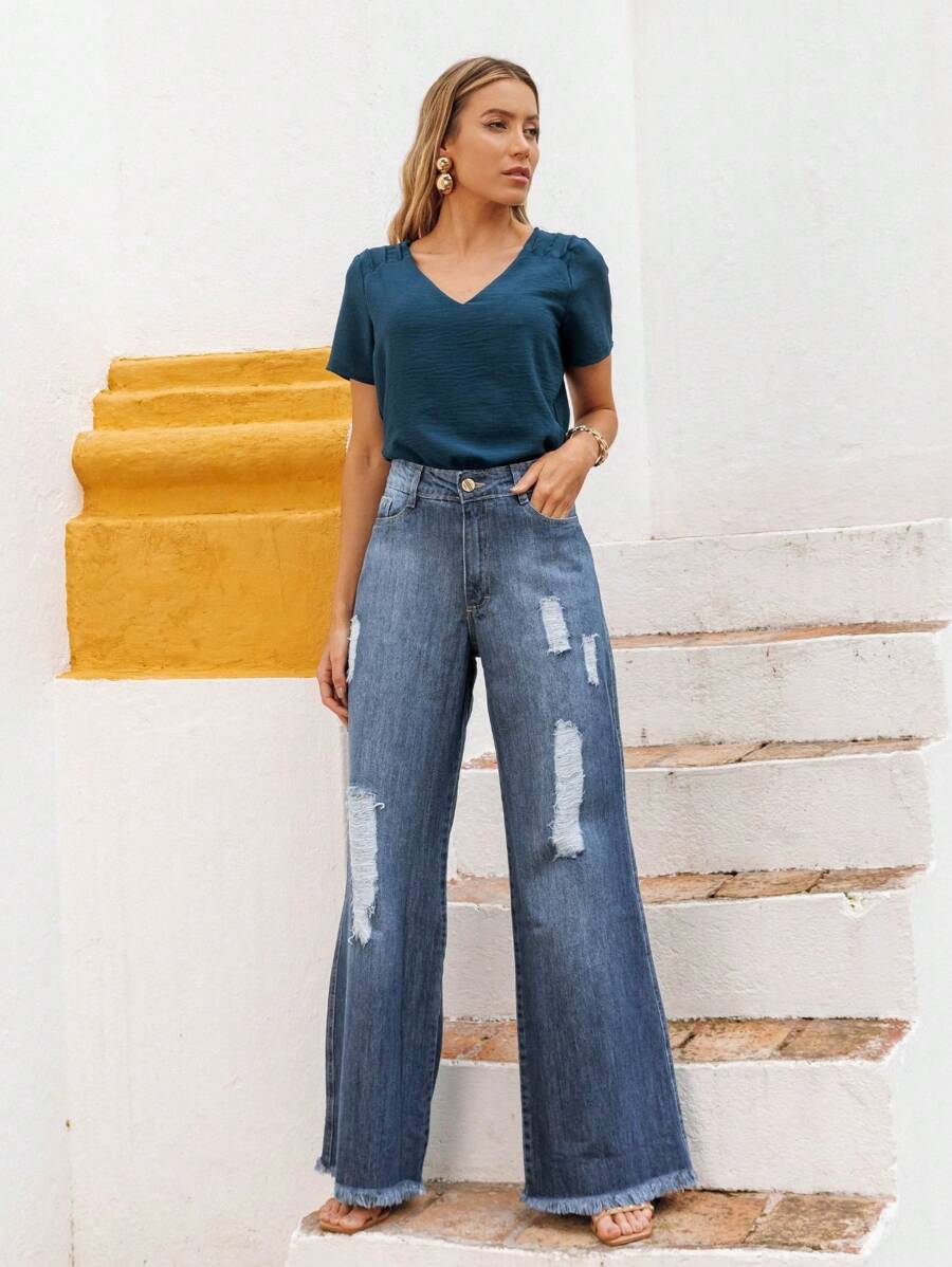 Calça Jeans Wide Leg