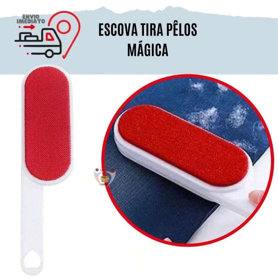 Escova Tira Pelos Removedora Magica De Pelos Cães Gatos Limpeza Para Roupas
