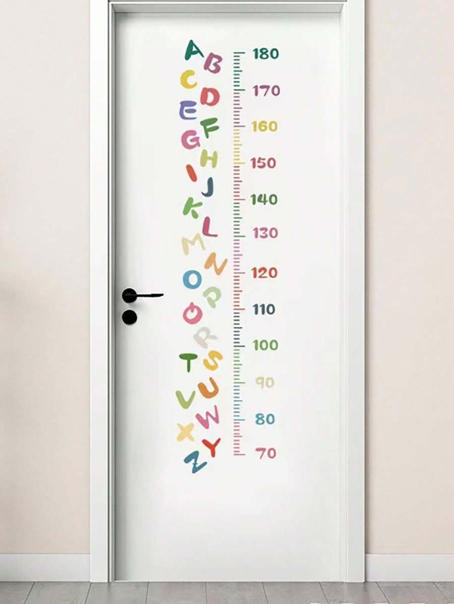 Alphabet Simple Height Measure Wall Sticker For Kids Room, Adjustable According To Actual Needs