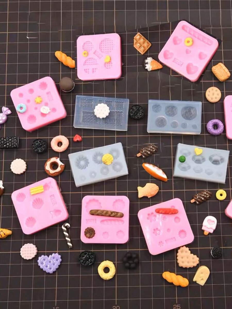 Soft Clay Resin Miniature Decorative Pendant Earring Making Mold, Tiny Realistic Miniature Decorative Pendant Earring Hair Clip Making Mold