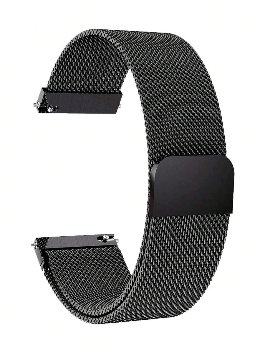 Bracelet de montre 20/22 mm, doux et respirant, style milanais, en acier inoxydable tressé avec boucle magnétique. Convient aux hommes et aux femmes. Compatible avec Samsung Galaxy Watch, Watch, Watch, Watch. Convient à tous les bracelets de montre d'une largeur de 20 mm à 22 mm.