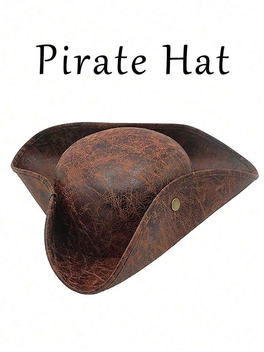 1 pieza Sombrero de pirata vintage, sombrero de pirata triangular, decoración maravillosa para diversas fiestas, apto para sombrero de copa, disfraz de película, sombrero de payaso, disfraz de baile irlandés, etc.