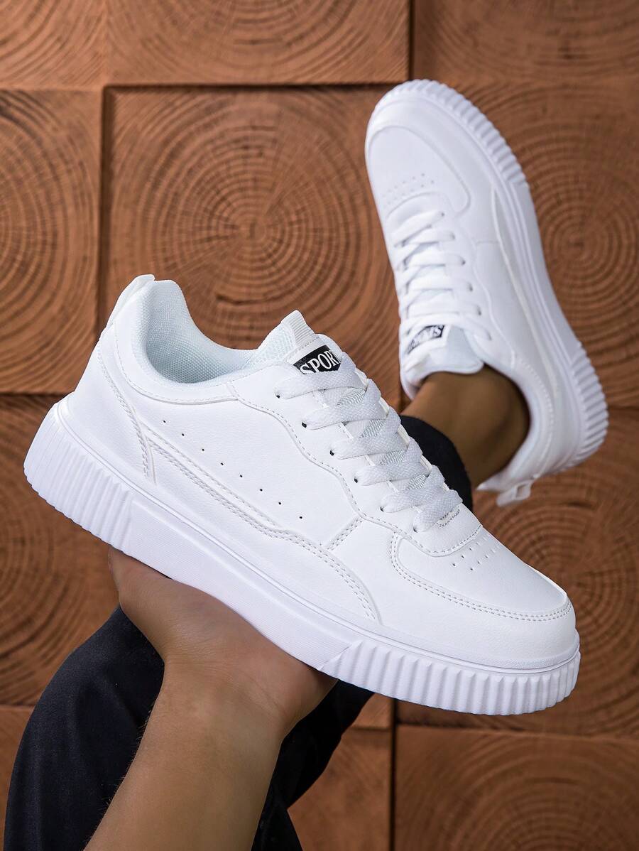 2025 unisex Frühling/Sommer Mode Low-Top Sneaker, stoßabsorbierend & bequem, Freizeitbekleidung, rutschfeste langanhaltend Sohlen, Lässig-Sport Weiße Schuhe