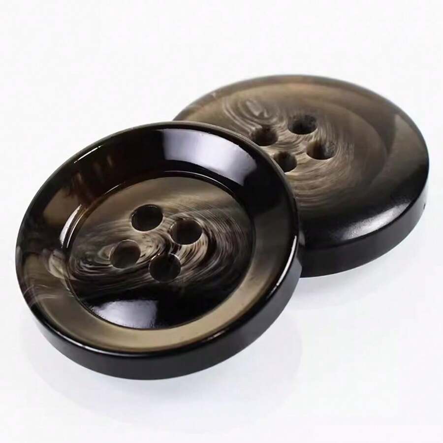 20pcs Round Resin Buttons Black Sewing Buttons 4 Hole Round Buttons Buttons Decorative Arts & Crafts Supplies Buttons Resin Sewing & Knitting Supplies.(Size:1.5cm/0.59in, 2.1cm/0.82in, 2.5cm/0.98in)