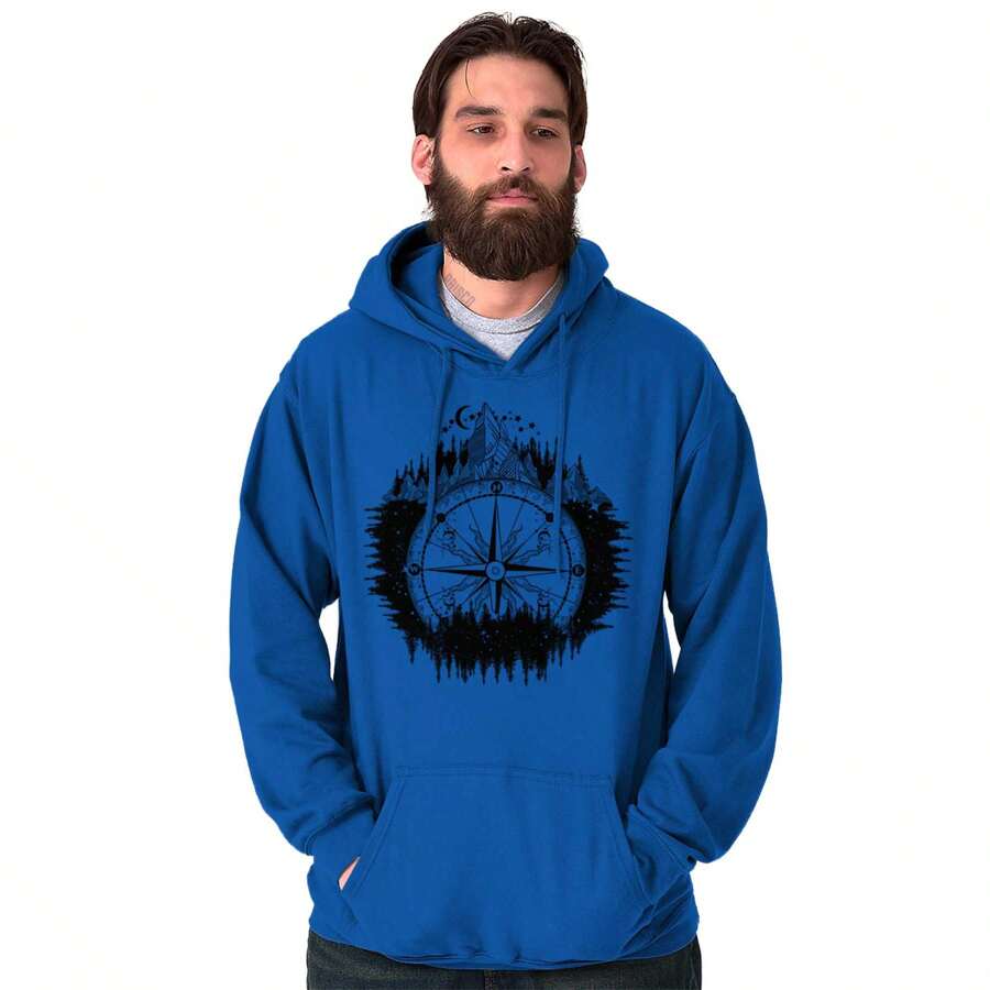 Mountain Compass Symbolic Spirit Hoodie Sweatshirt Men
