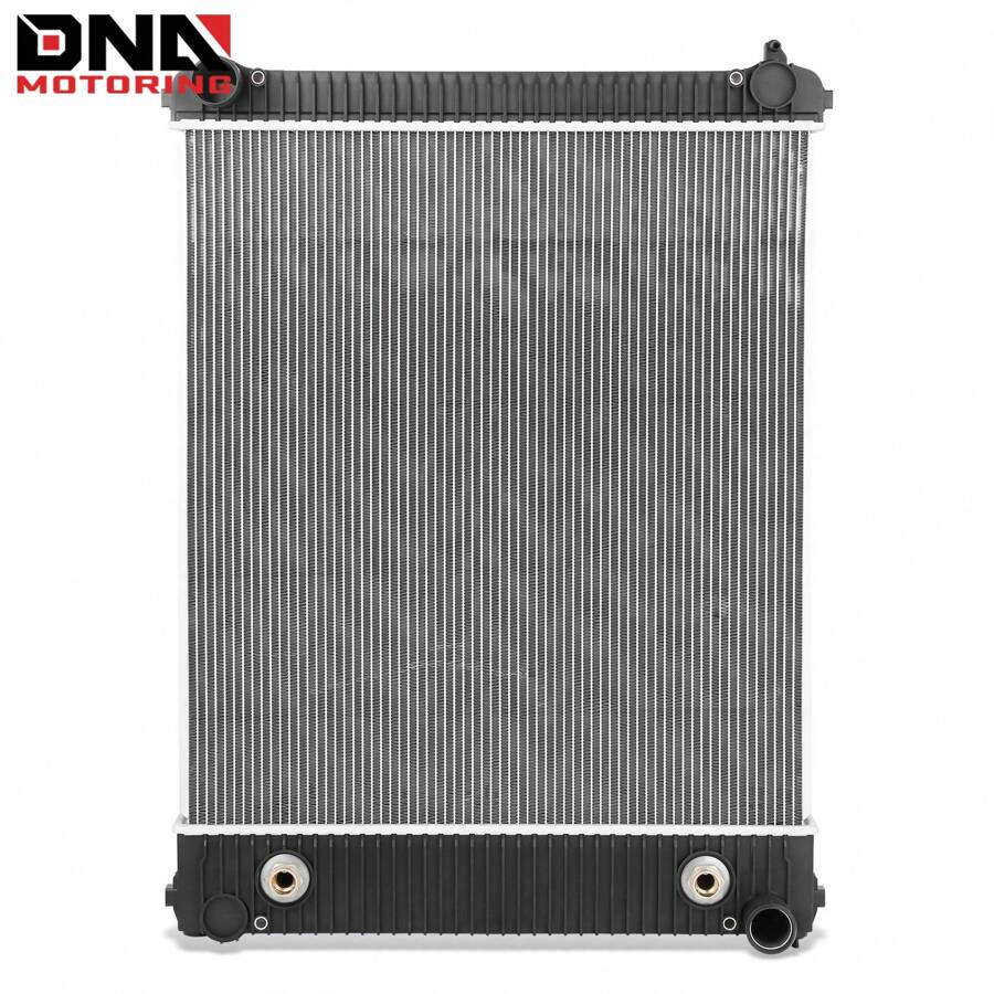 Factory Style 2-Row Cooling Radiator Compatible With Freightliner Business Class M2 106 Thomas Saf-T-Liner C2 2003-2008, Aluminum Core, 26-5/16 X 29-1/2 X 2-1/16 In