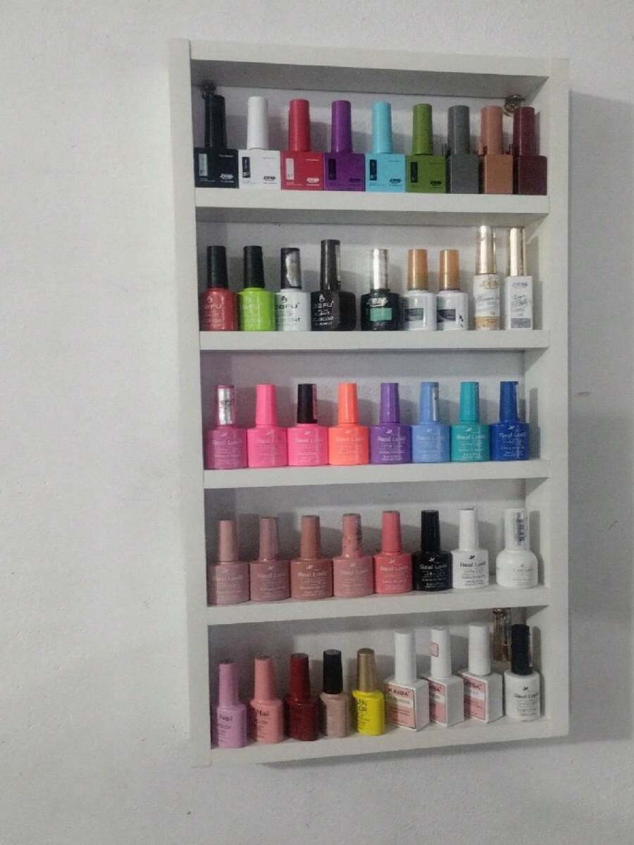 Expositor de esmalte para unhas em mdf branco